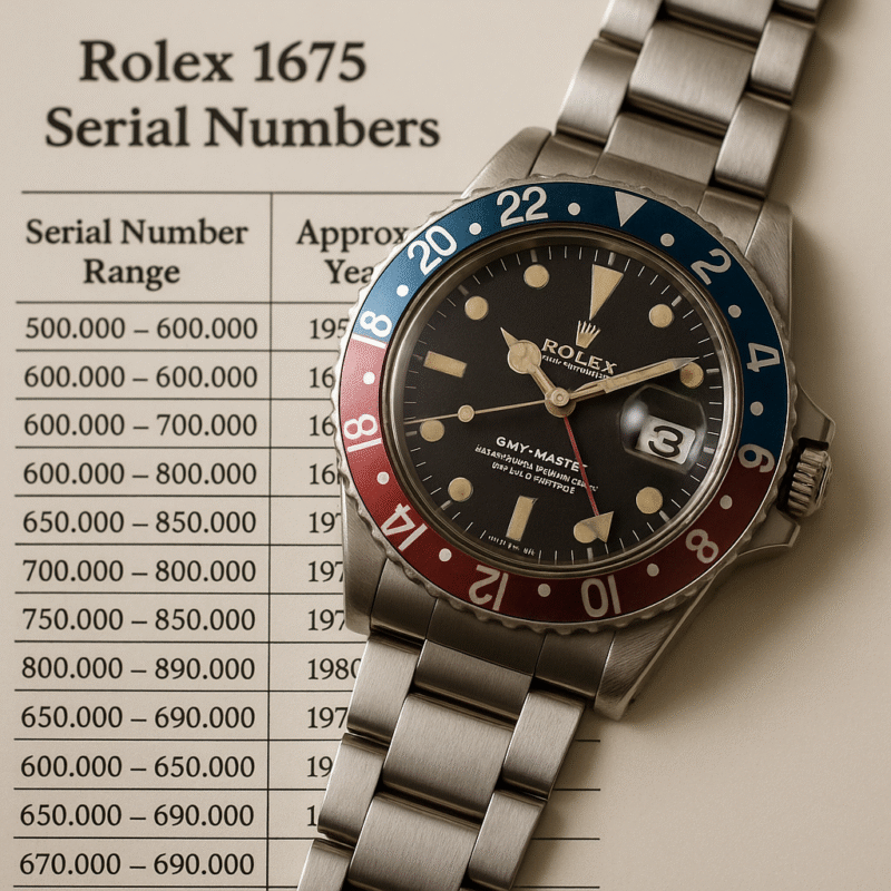 Rolex 1675 Serial Numbers: The Complete Collector’s Guide