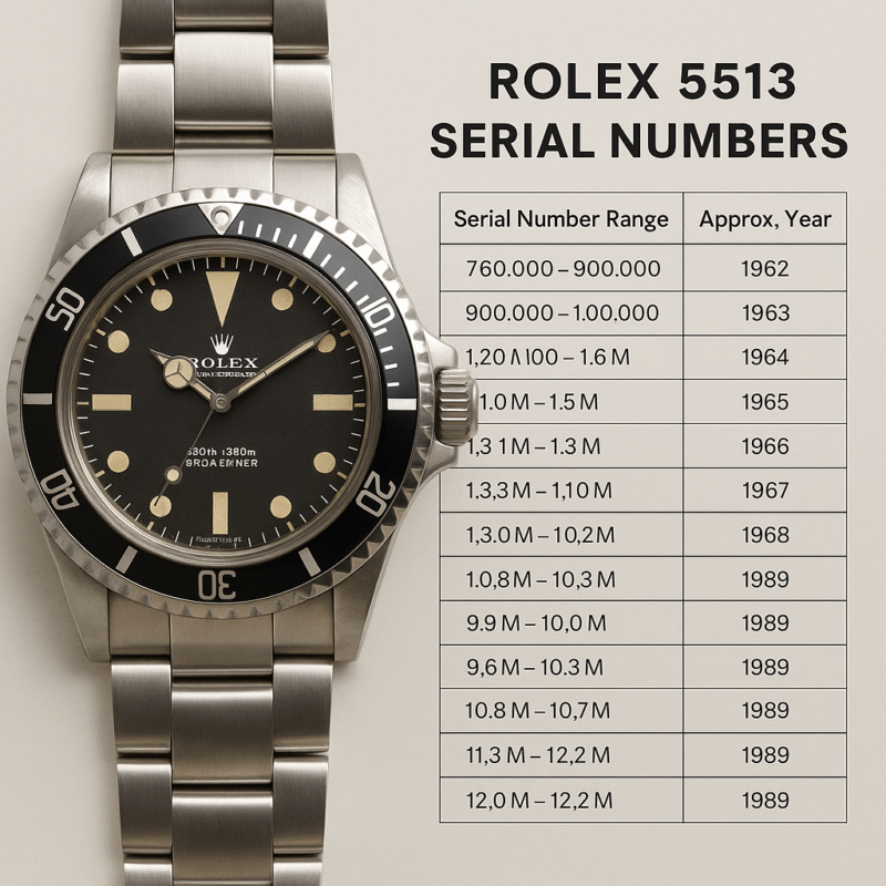 Rolex 5513 Serial Numbers