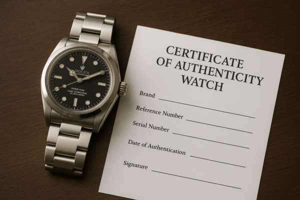 Certificate of Authenticity Watch 