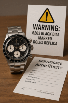 6263 Black Dial Marked Rolex Replica: Why Collectors Should Avoid It